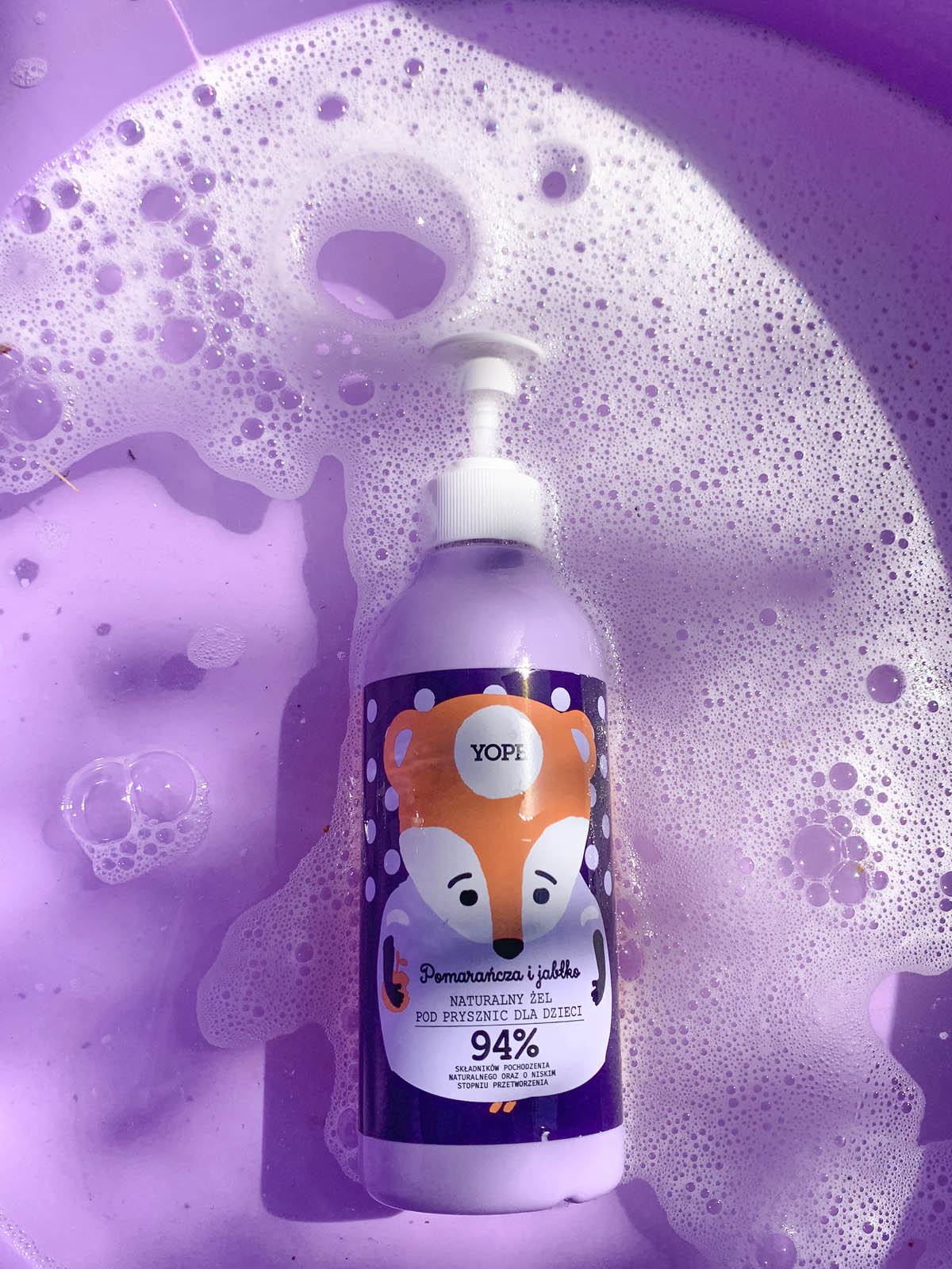 Refill naturalnego żelu pod prysznic dla dzieci Pomarańcza i jabłko