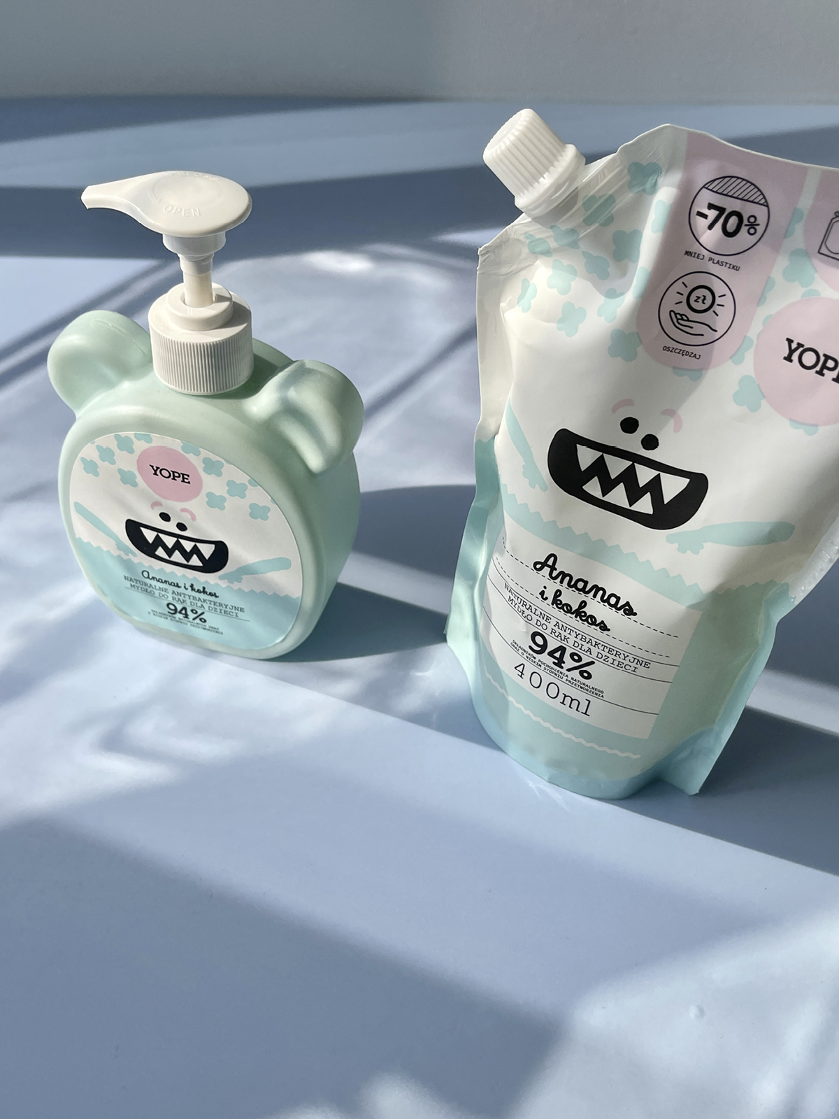 Refill naturalnego mydła antybakteryjnego dla dzieci Ananas i kokos