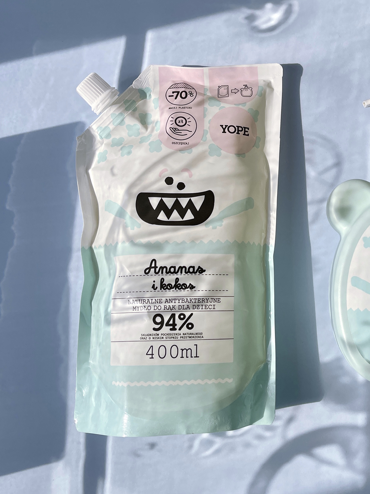 Refill naturalnego mydła antybakteryjnego dla dzieci Ananas i kokos